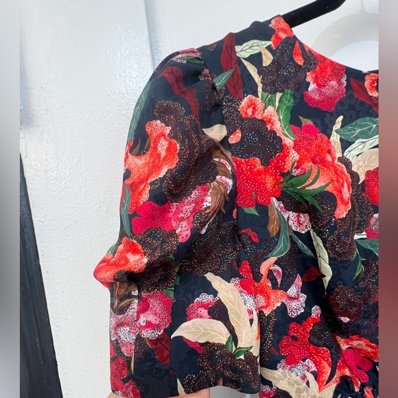 Saloni silk midi dress. Worn once. Size 2. - Picture 5 of 9